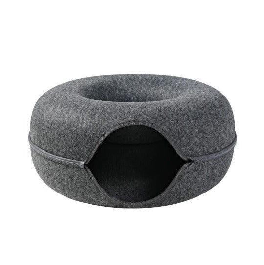 Felt Cat Tunnel Nest Dual-Use Round Bed