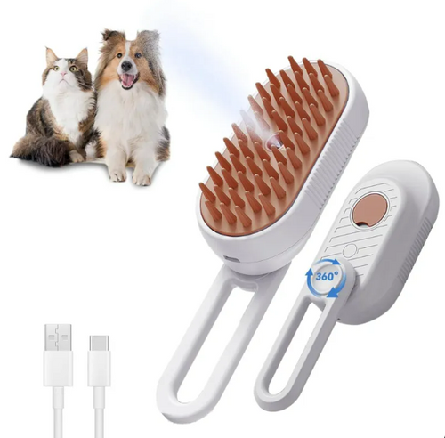 3-in-1 Cat Steam Brush with Foldable Handle