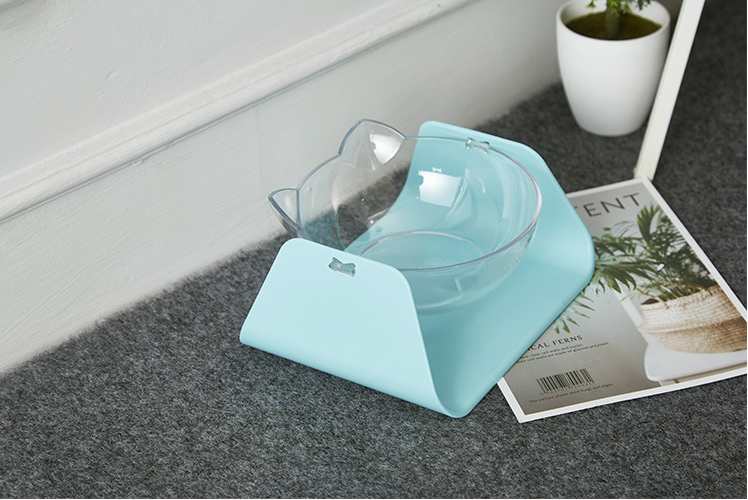 Double Pet Bowl with Neck Protection - Ceramic Design