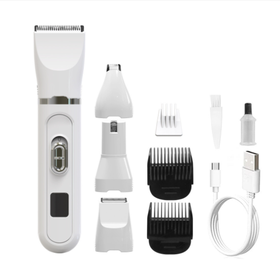 Four-in-One Pet Hair Clipper and Nail Grinder Set