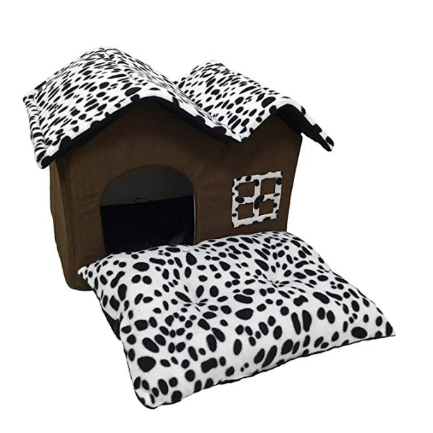 Double-Top Pet House for Dogs and Teddy Breeds