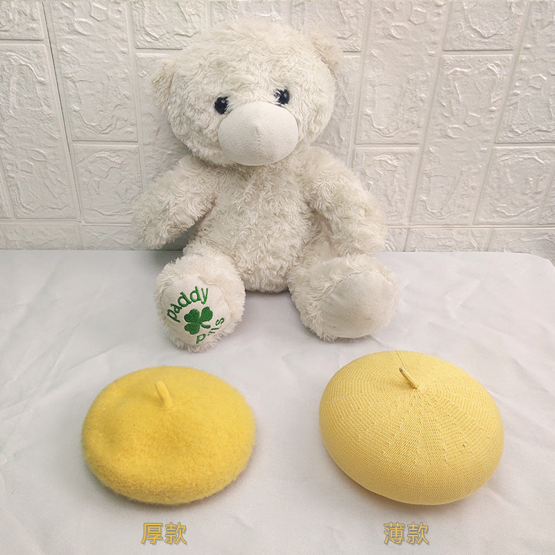 Ins Style Wool Beret for Pets - Dog and Cat Accessory