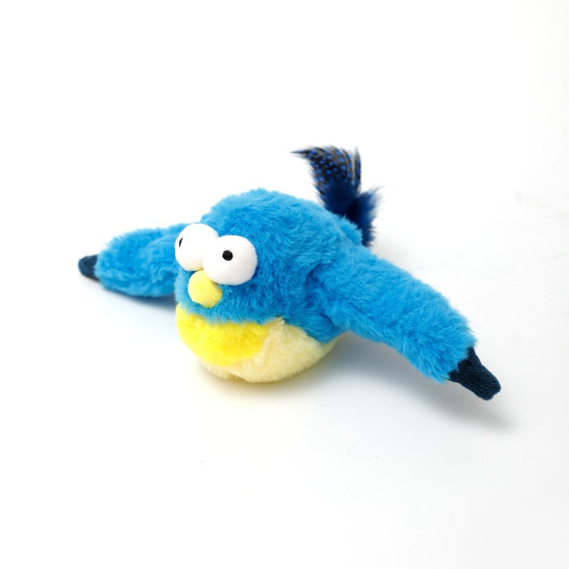 Electric Sound Plush Bird & Fish Pet Toy