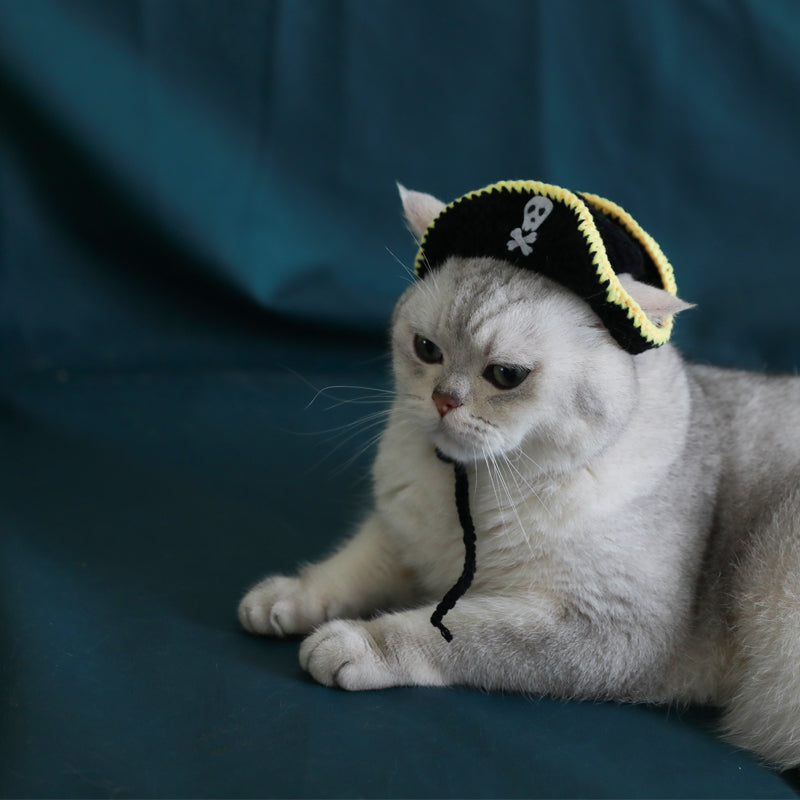 Handmade Pirate Hat for Pets with Leaky Ear Design