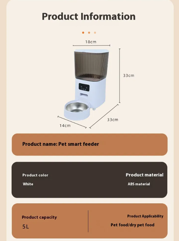 5L Automatic Pet Feeder