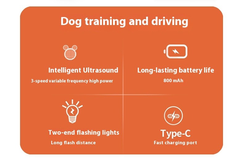Ultrasonic Dog Repeller with LED Light