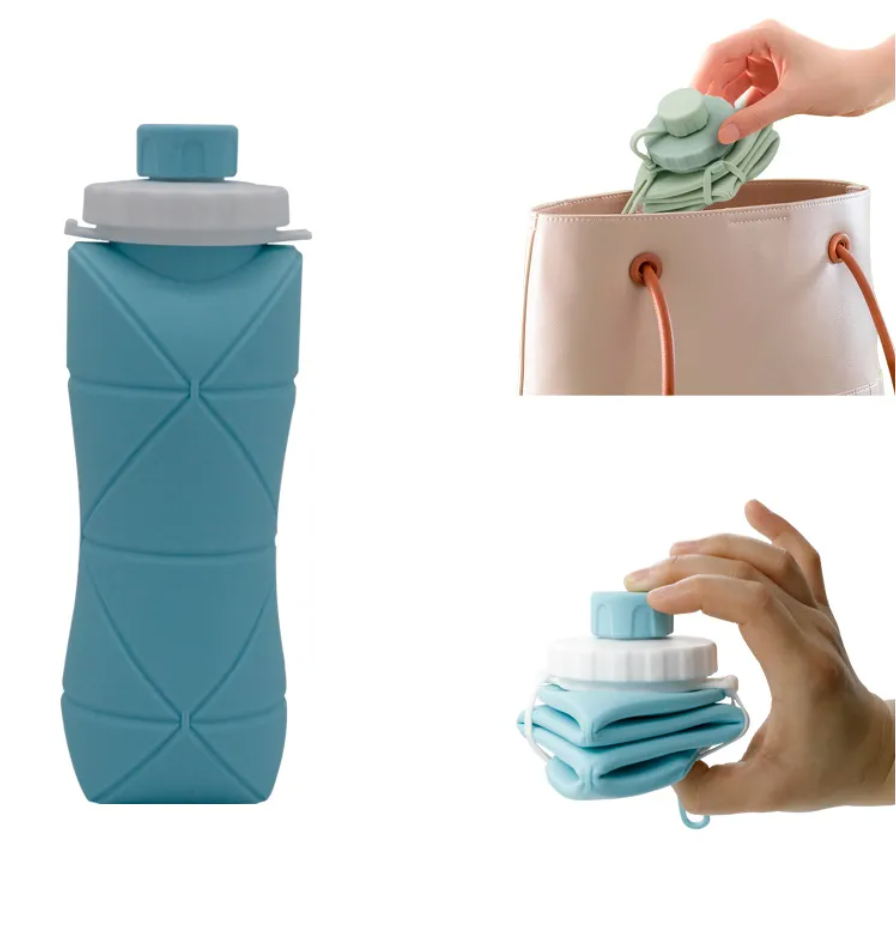 Collapsible Silicone Sports Water Bottle
