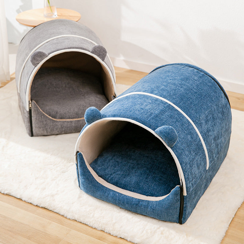 Removable Washable Enclosed Dog Kennel for Winter