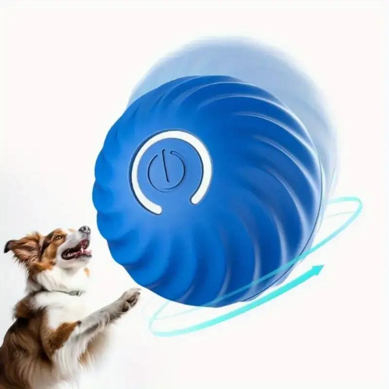Pet Bouncing Ball for Dogs & Cats (Blue/Orange)