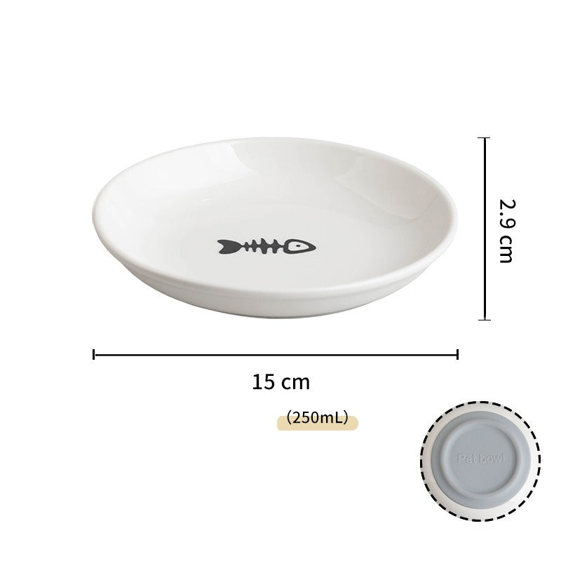 Ceramic Whisker-Friendly Cat Bowl