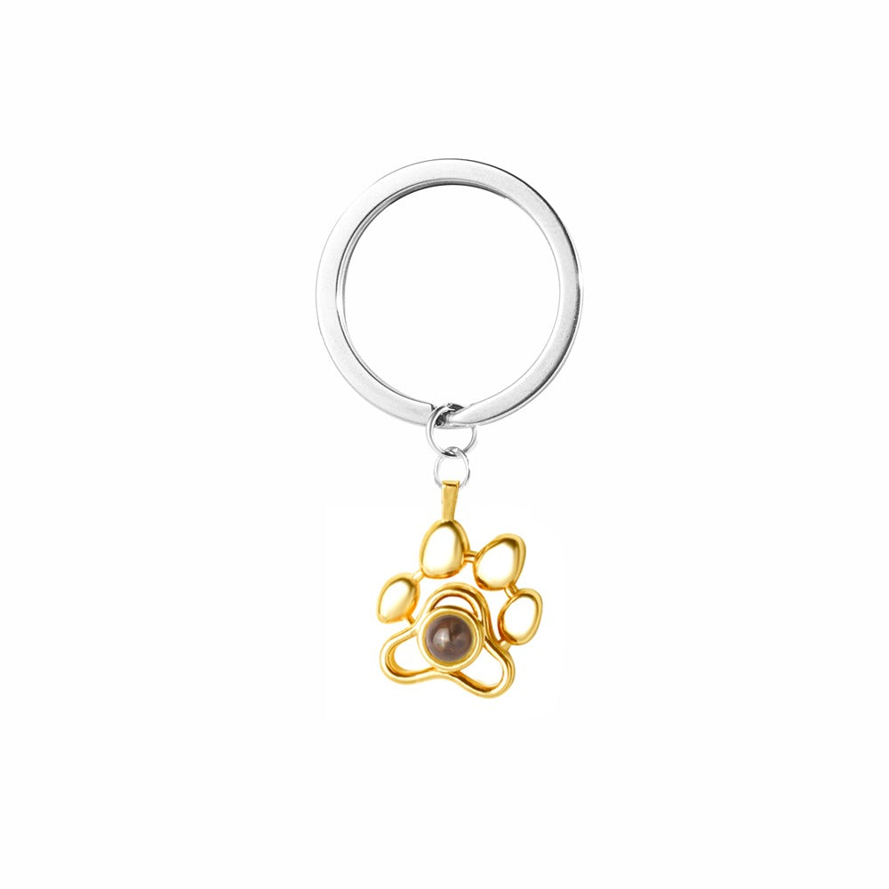 Stainless Steel Necklace and Keychain Set
