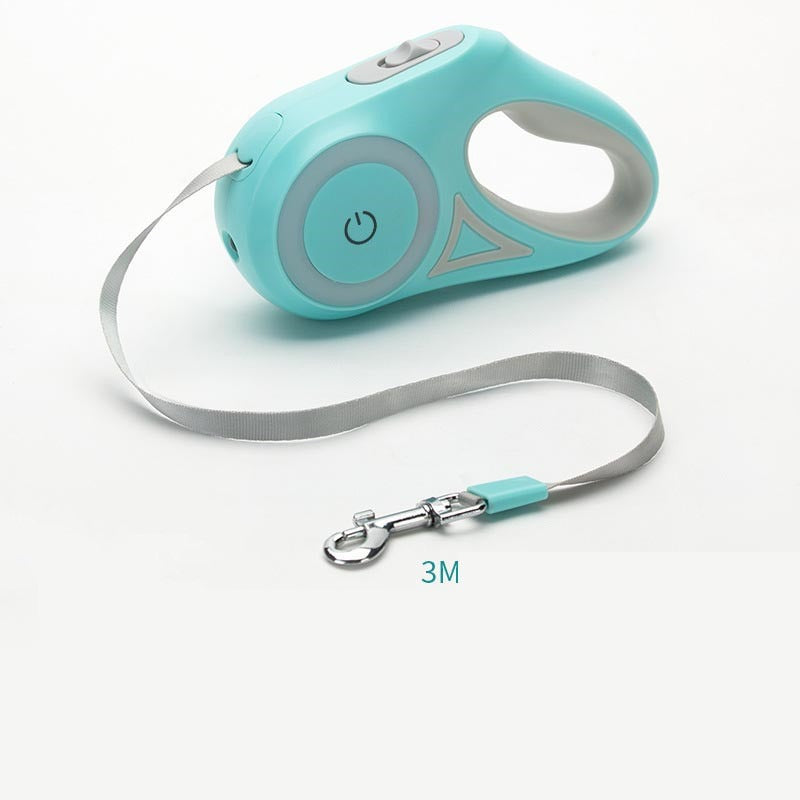 Retractable LED Dog Leash with Collar for Small & Medium Dogs