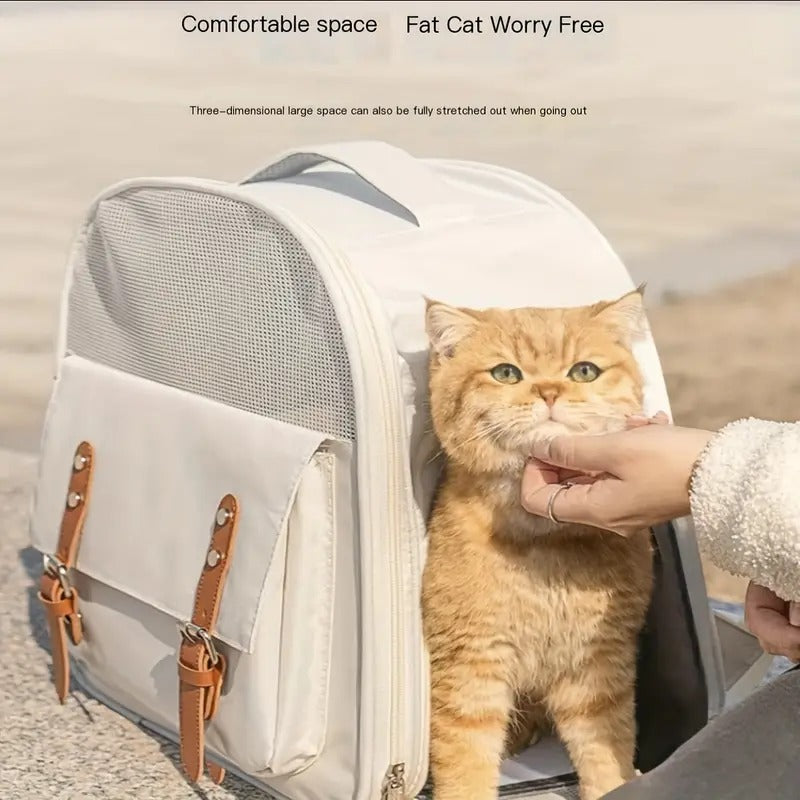 Scratch-Resistant Cat Backpack for Outdoor Use
