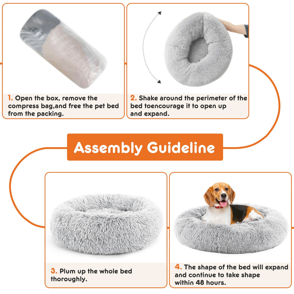Plush Faux Fur Cat Bed