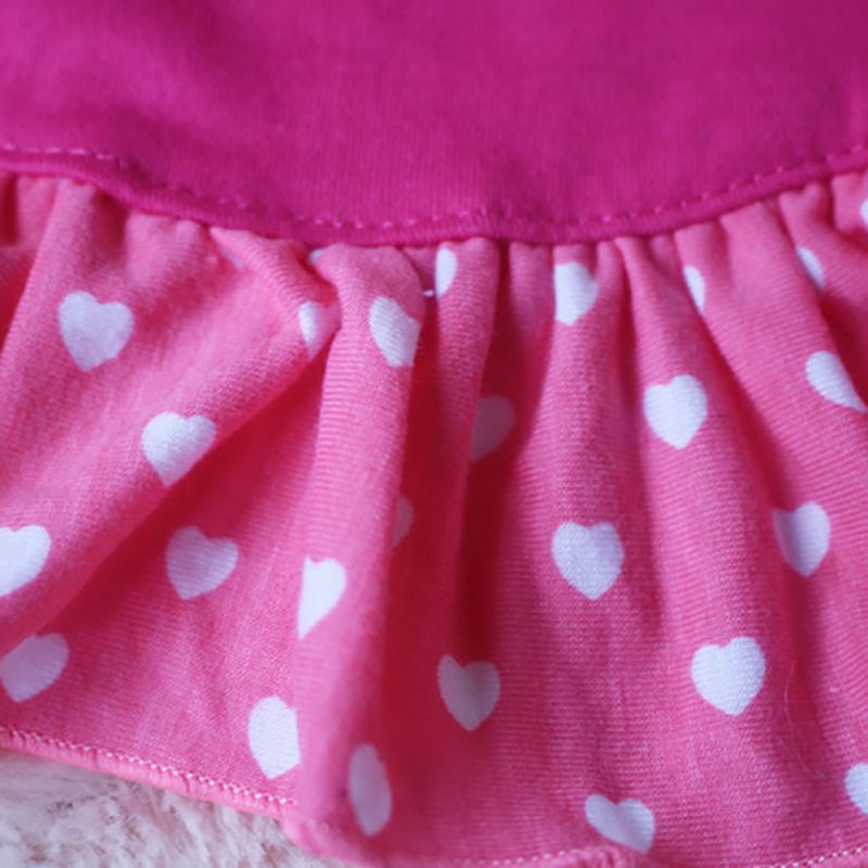 Cotton Pet Dress with Flutter Sleeves for Dogs