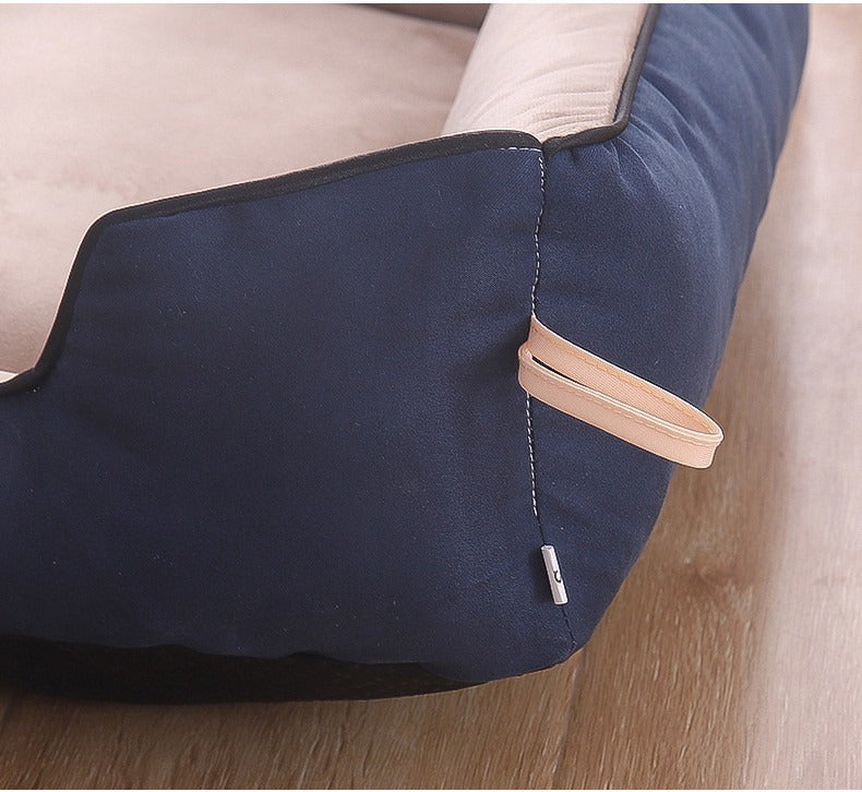 Velvet Square Pet Bed