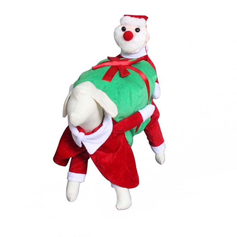 Santa Gift Box Pet Costume for Dogs - Winter Outfit