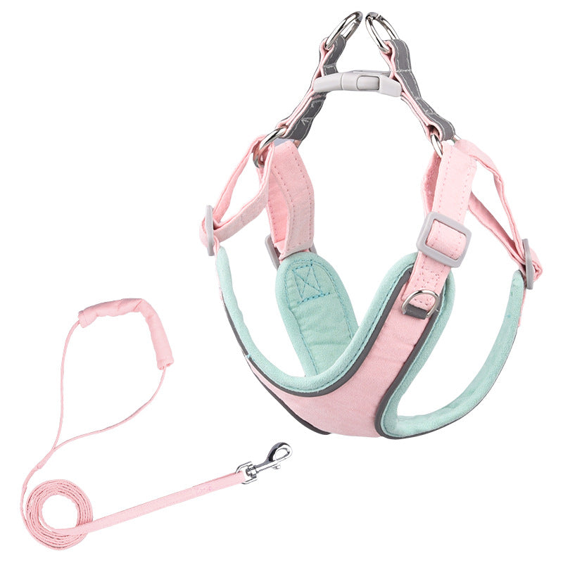 Adjustable Dog Harness with Comfortable Pet Leash