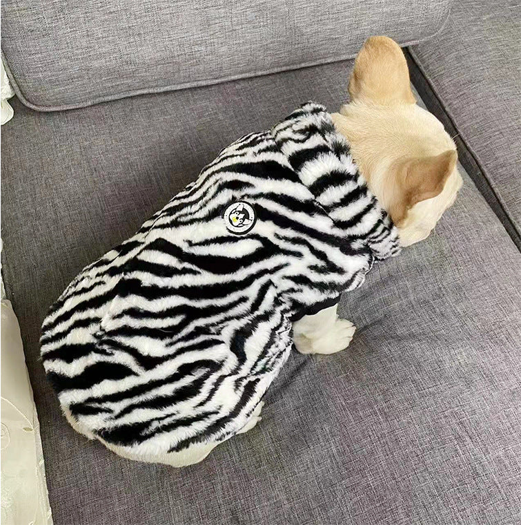Leopard Print Plush Vest for Autumn and Winter