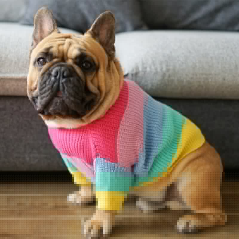 Rainbow Sweater for Small Dogs and Cats (Fall/Winter)