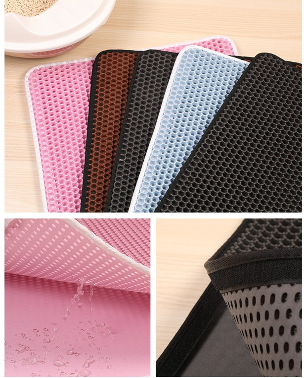 Pet Cat Litter Mat EVA Double Layer