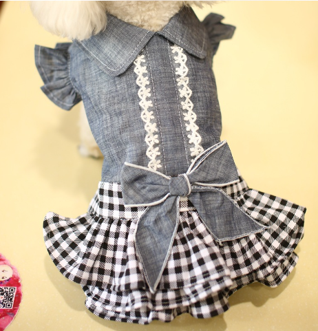 Princess Bow Skirt Dress for Teddy Pets