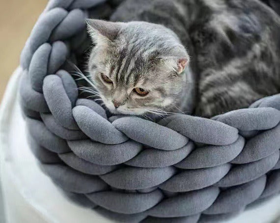 Soft Plush Cat House Cushion Bed