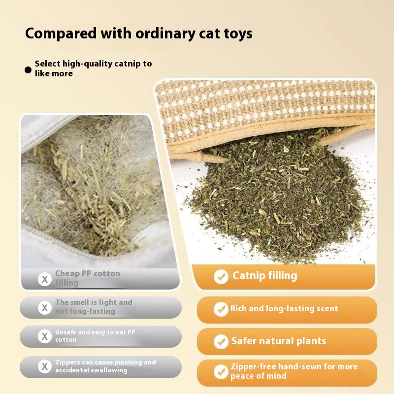 Sisal Catnip Pillow Cat Toy