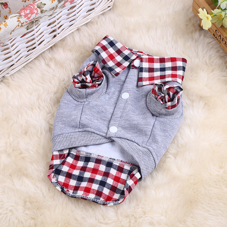Gentleman Pet Outfit Set - Cotton Hoodie and Dress