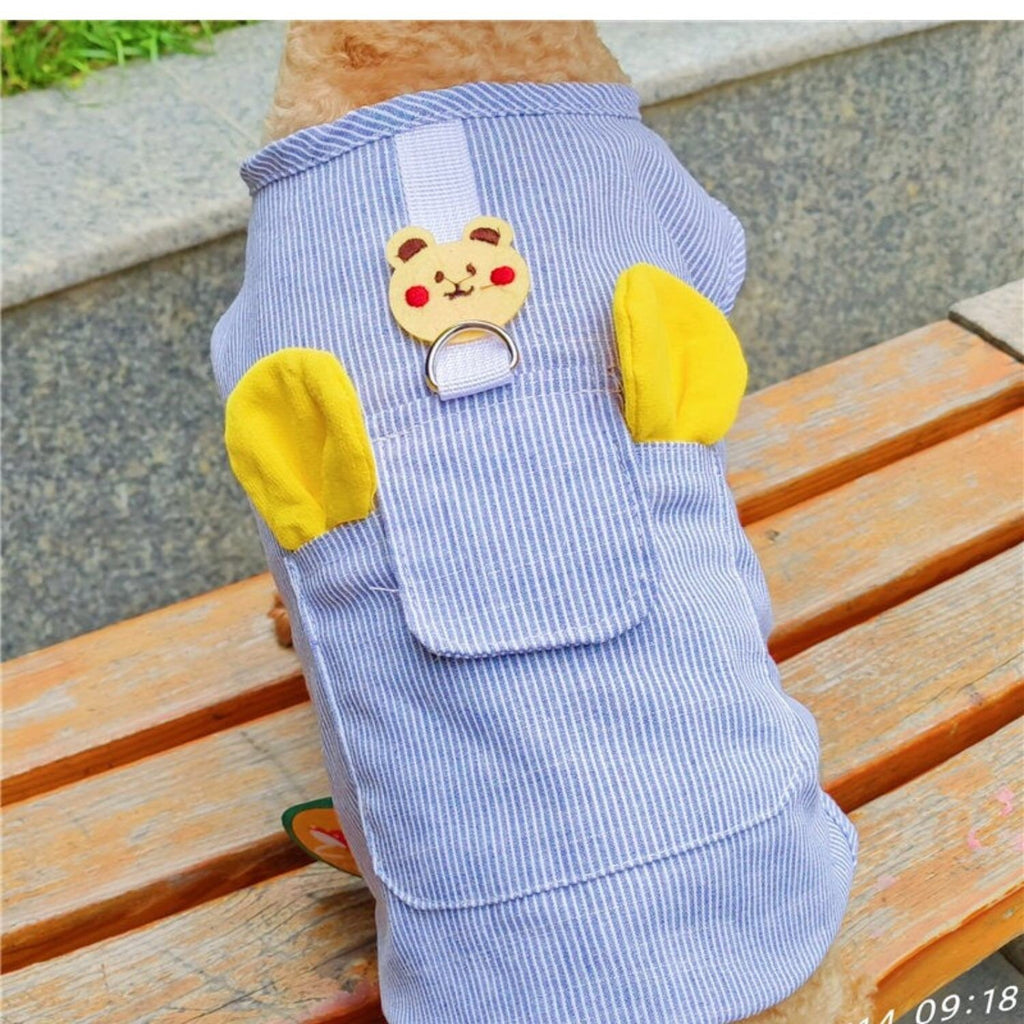 Teddy Cat Bichon Pomeranian Dog Vest with Traction Rope