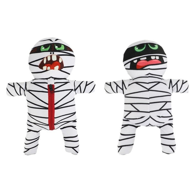 Plush Mummy Pet Food Hiding Toy Set