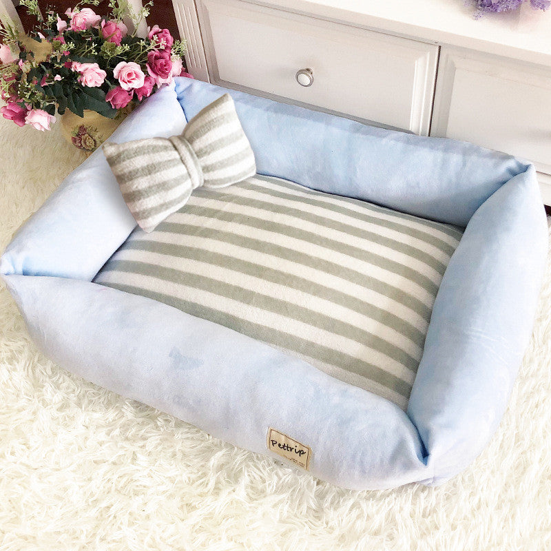Washable Velvet Pet Nest with Removable Cover