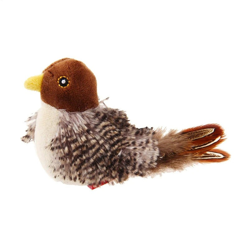 Cat Bird Toy with Feather