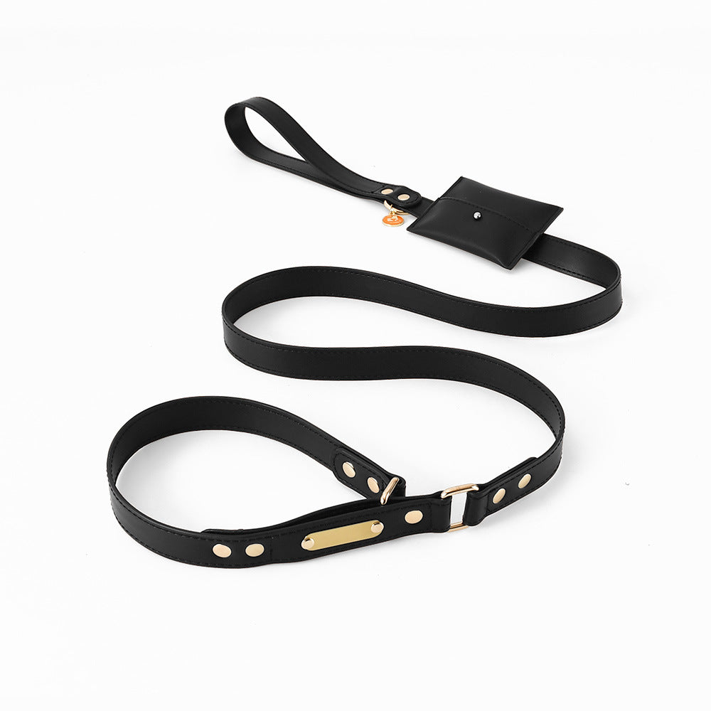 One-Piece Leather Explosion-Proof Dog Leash