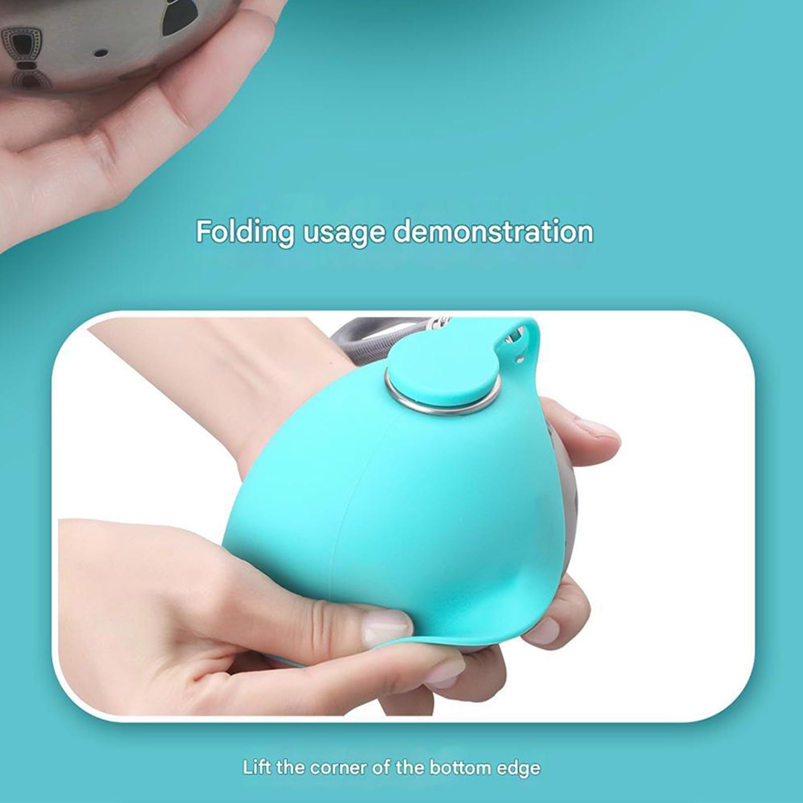 Outdoor 304 Stainless Steel Folding Silicone Water Bottle