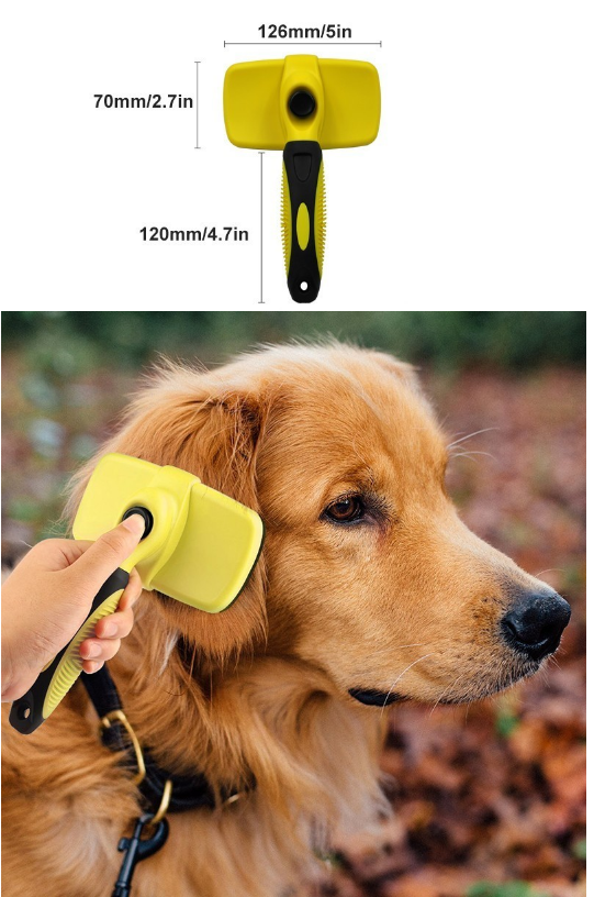Stainless Steel Automatic Pet De-Shedding Brush
