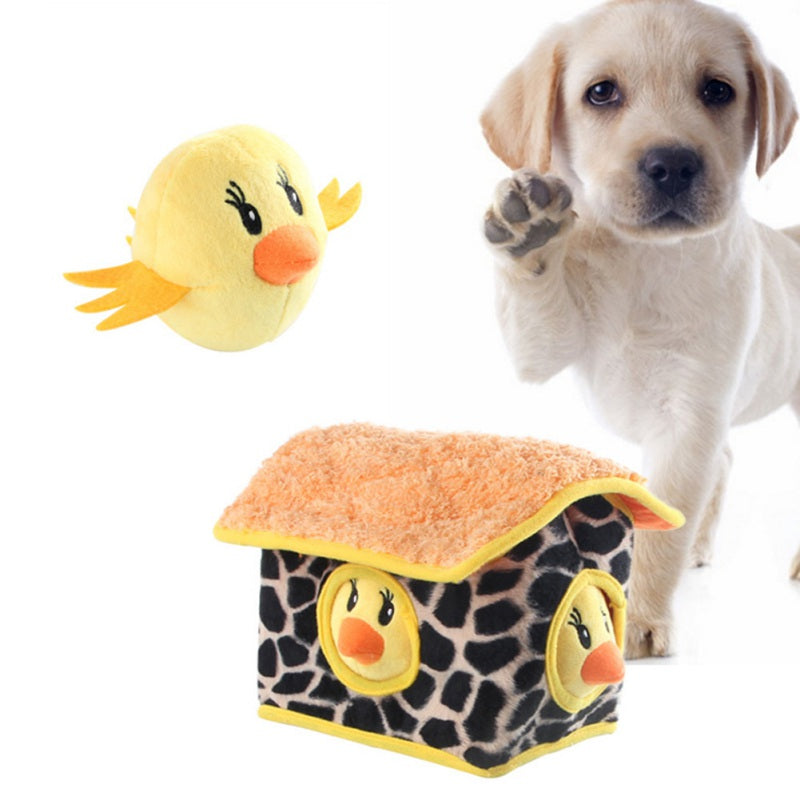Pet Tooth Grinding Toys - Hide-and-Seek Yellow Chick