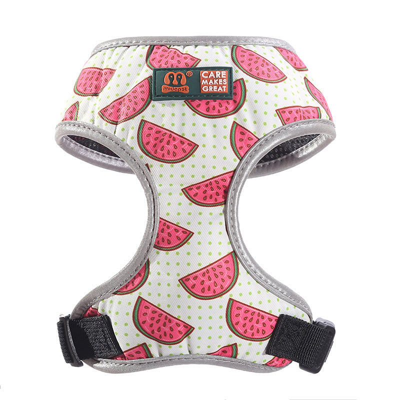 Multicolor Printed Double Layer Dog Harness