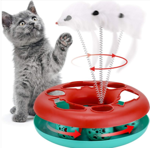 Interactive Cat Toy Roller Track with Balls & Mouse