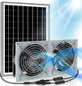 15W Solar Fan for Pet House with 2 DC Ventilators